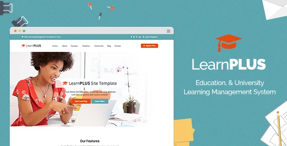 LearnPLUS | Адаптивная тема для системы управления обучением (LMS) в сфере образования | Образование