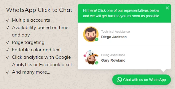 Плагин WhatsApp Click to Chat для WordPress