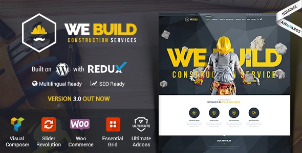 We Build – Тема WordPress для строительной тематики