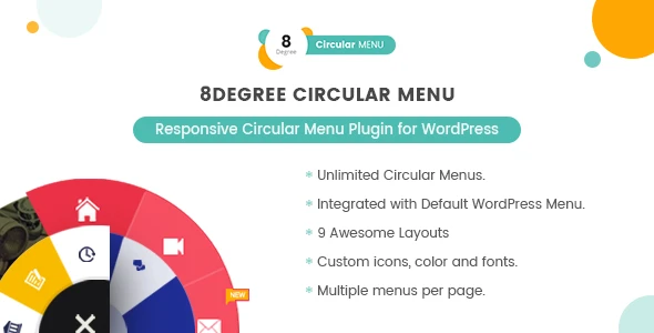 Meniu circular 8Degree – Plugin de meniu circular responsiv pentru WordPress