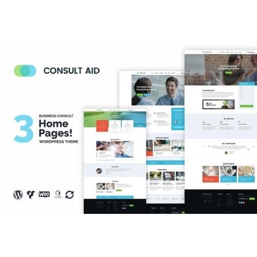Consult Aid: Тема WordPress для бизнеса в сфере консалтинга и финансов