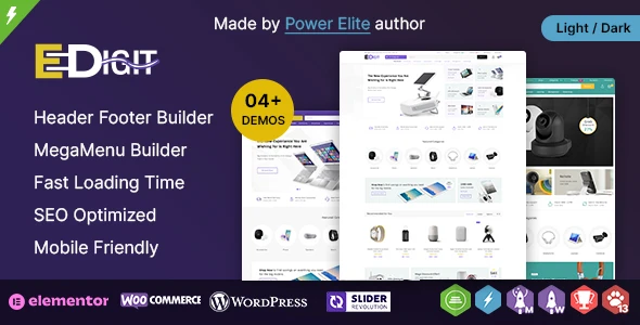 eDigit WP – Многоцелевая тема Elementor для WooCommerce