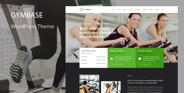 GymBase – Тема WordPress для фитнес-центров