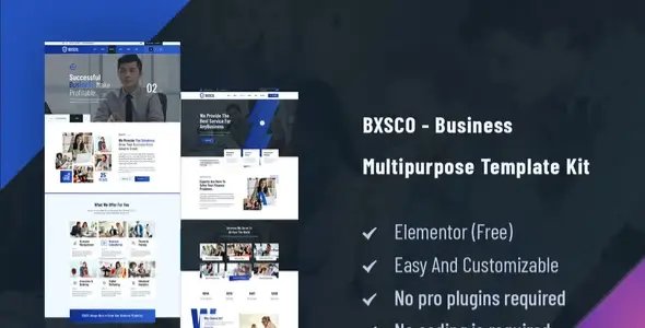 BXSCO – Многоцелевой набор шаблонов Elementor для бизнеса