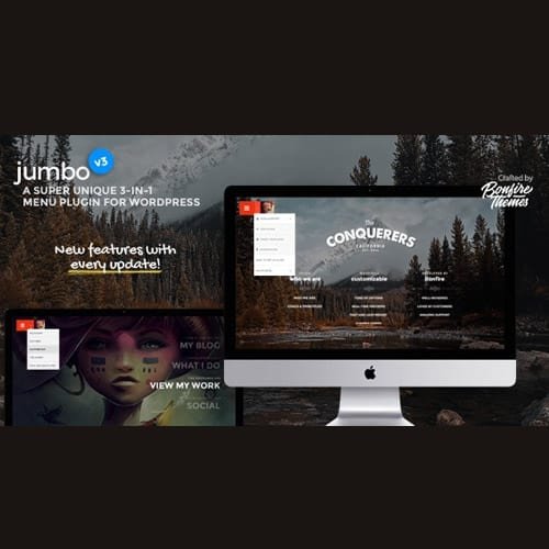 Jumbo: Полноэкранное меню 3-в-1 для WordPress