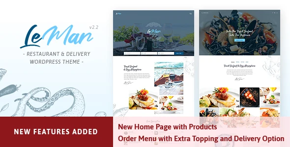 LeMar – Temă WordPress pentru restaurante cu fructe de mare